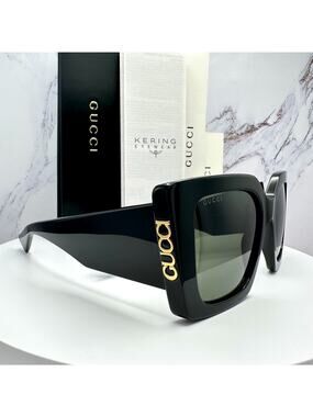 Gucci | Accessories | Gucci Logo Sunglasses Blackgold With  display picture 1